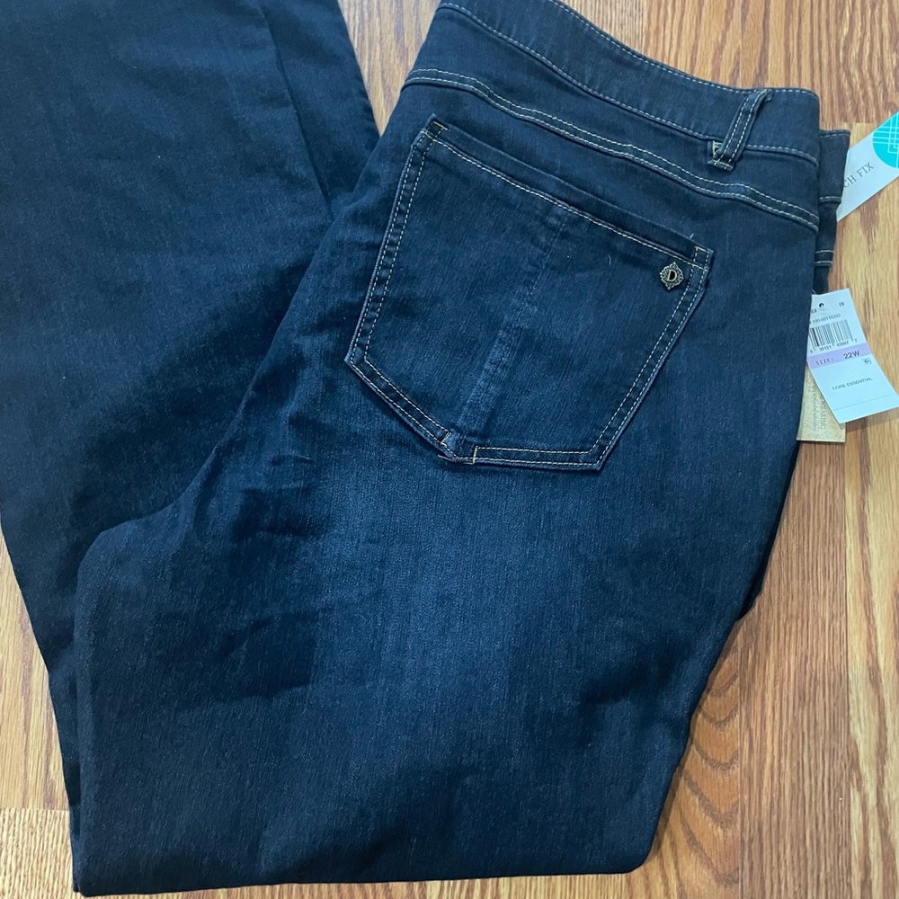 Democracy Dark Blue Itty Bitty Boot Jeans size 22W